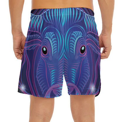 Dark Taurus Zodiac Sign Print Men's Split Running Shorts