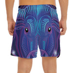 Dark Taurus Zodiac Sign Print Men's Split Running Shorts