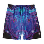 Dark Taurus Zodiac Sign Print Men's Swim Trunks