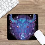 Dark Taurus Zodiac Sign Print Mouse Pad