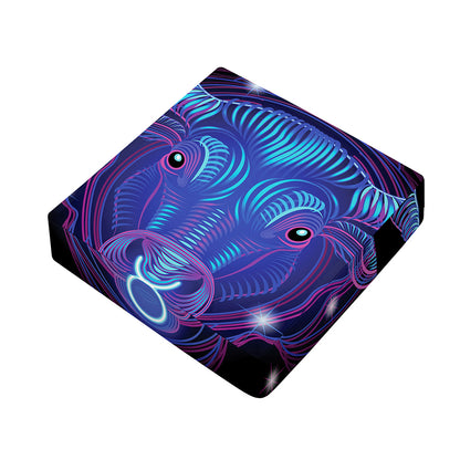 Dark Taurus Zodiac Sign Print Outdoor Seat Cushion Cover