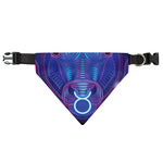 Dark Taurus Zodiac Sign Print Over The Collar Dog Bandana
