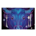 Dark Taurus Zodiac Sign Print Placemat