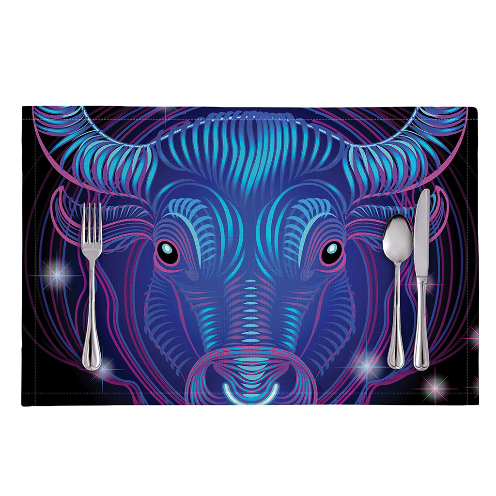 Dark Taurus Zodiac Sign Print Placemat