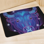 Dark Taurus Zodiac Sign Print Polyester Doormat