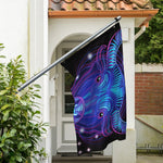 Dark Taurus Zodiac Sign Print Polyester Flag