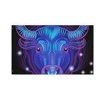 Dark Taurus Zodiac Sign Print Polyester Flag