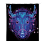Dark Taurus Zodiac Sign Print Polyester Shower Curtain