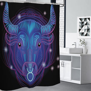 Dark Taurus Zodiac Sign Print Premium Shower Curtain