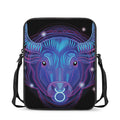 Dark Taurus Zodiac Sign Print Rectangular Crossbody Bag