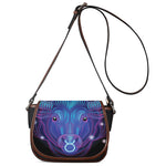 Dark Taurus Zodiac Sign Print Saddle Bag