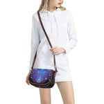 Dark Taurus Zodiac Sign Print Saddle Bag