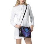 Dark Taurus Zodiac Sign Print Shoulder Handbag
