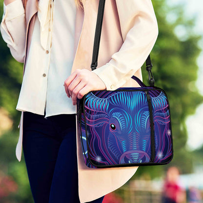 Dark Taurus Zodiac Sign Print Shoulder Strap Bible Bag