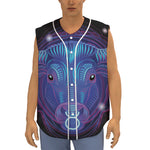 Dark Taurus Zodiac Sign Print Sleeveless Baseball Jersey