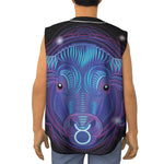 Dark Taurus Zodiac Sign Print Sleeveless Baseball Jersey