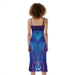 Dark Taurus Zodiac Sign Print Slim Fit Midi Cami Dress