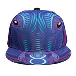 Dark Taurus Zodiac Sign Print Snapback Cap