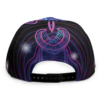 Dark Taurus Zodiac Sign Print Snapback Cap