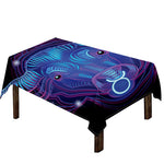 Dark Taurus Zodiac Sign Print Tablecloth