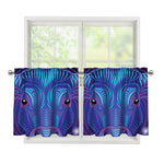 Dark Taurus Zodiac Sign Print Tier Curtains