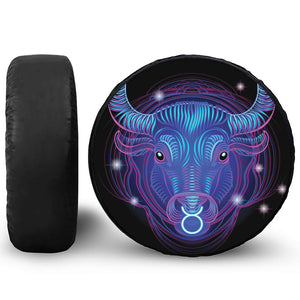 Dark Taurus Zodiac Sign Print Tire Cover