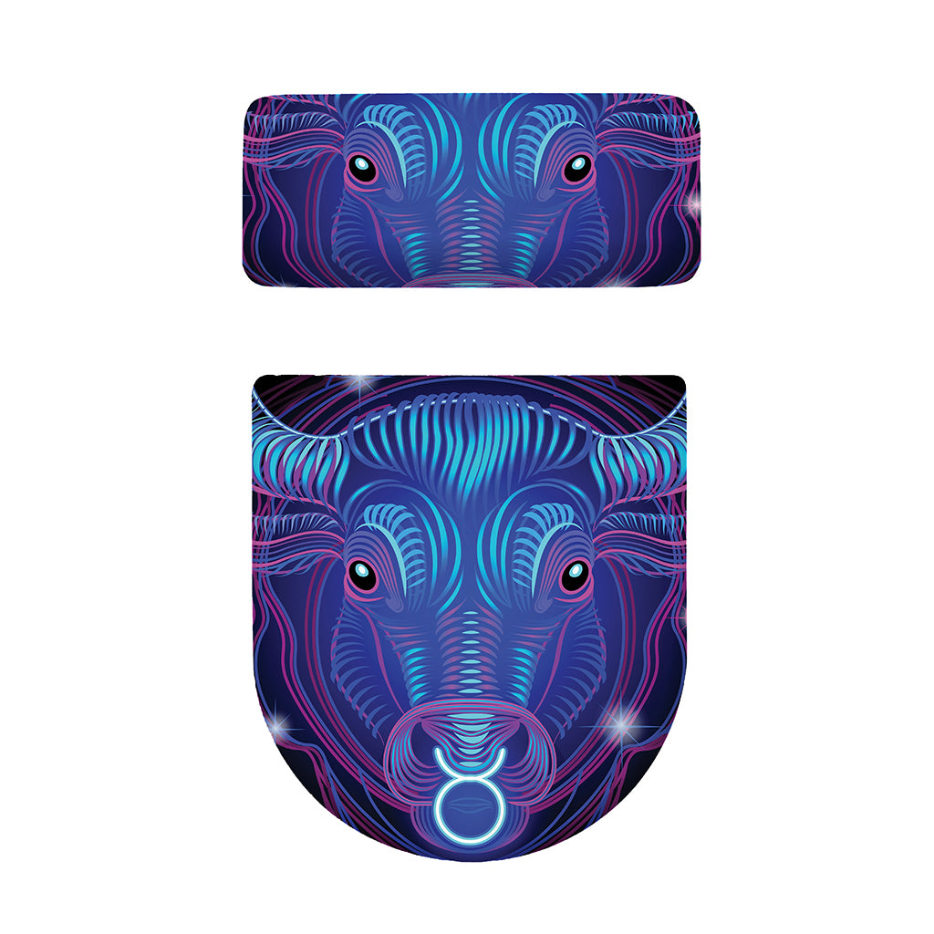Dark Taurus Zodiac Sign Print Toilet Lid And Tank Cover Set