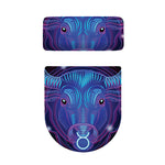 Dark Taurus Zodiac Sign Print Toilet Lid And Tank Cover Set