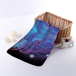 Dark Taurus Zodiac Sign Print Towel