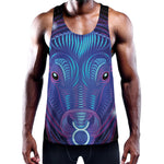 Dark Taurus Zodiac Sign Print Training Tank Top
