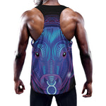 Dark Taurus Zodiac Sign Print Training Tank Top