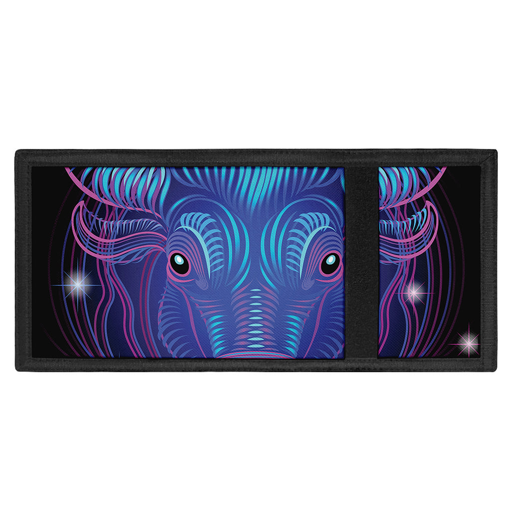 Dark Taurus Zodiac Sign Print Trifold Wallet