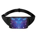 Dark Taurus Zodiac Sign Print Waist Bag