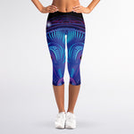 Dark Taurus Zodiac Sign Print Women's Capri Leggings