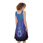 Dark Taurus Zodiac Sign Print Women's Sleeveless Dress