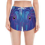 Dark Taurus Zodiac Sign Print Women's Split Running Shorts