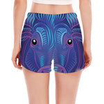 Dark Taurus Zodiac Sign Print Women's Split Running Shorts