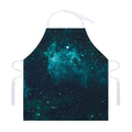 Dark Teal Galaxy Space Print Adjustable Apron