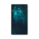 Dark Teal Galaxy Space Print Baby Crib Sheet