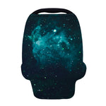 Dark Teal Galaxy Space Print Baby Seat Cover