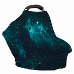 Dark Teal Galaxy Space Print Baby Seat Cover