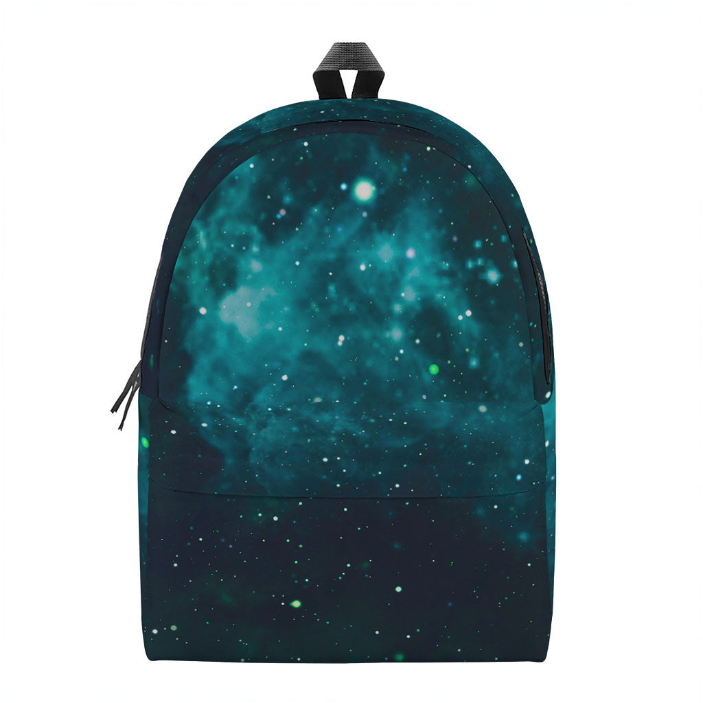 Dark Teal Galaxy Space Print Backpack
