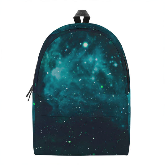 Dark Teal Galaxy Space Print Backpack