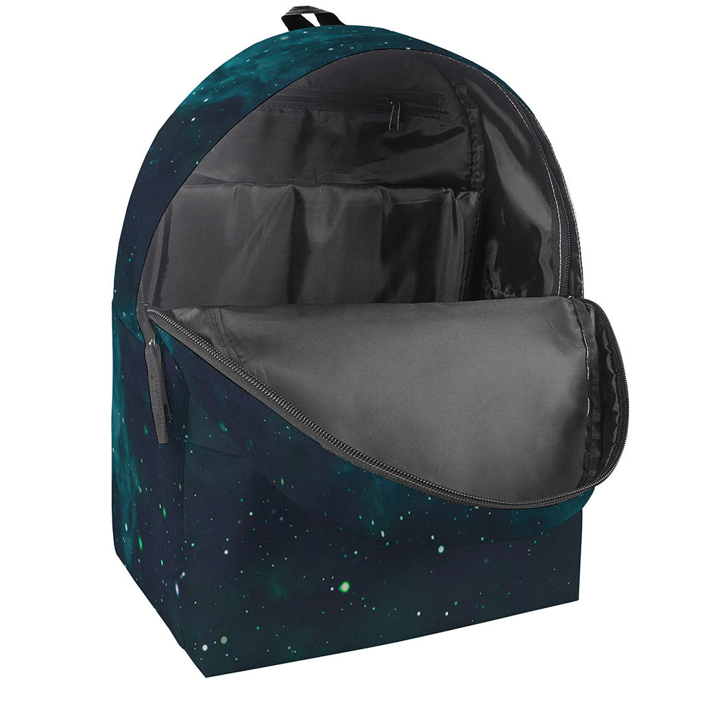 Dark Teal Galaxy Space Print Backpack