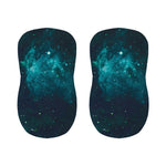 Dark Teal Galaxy Space Print Bar Stool Covers