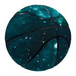 Dark Teal Galaxy Space Print Basketball