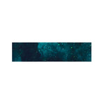 Dark Teal Galaxy Space Print Bed Runner
