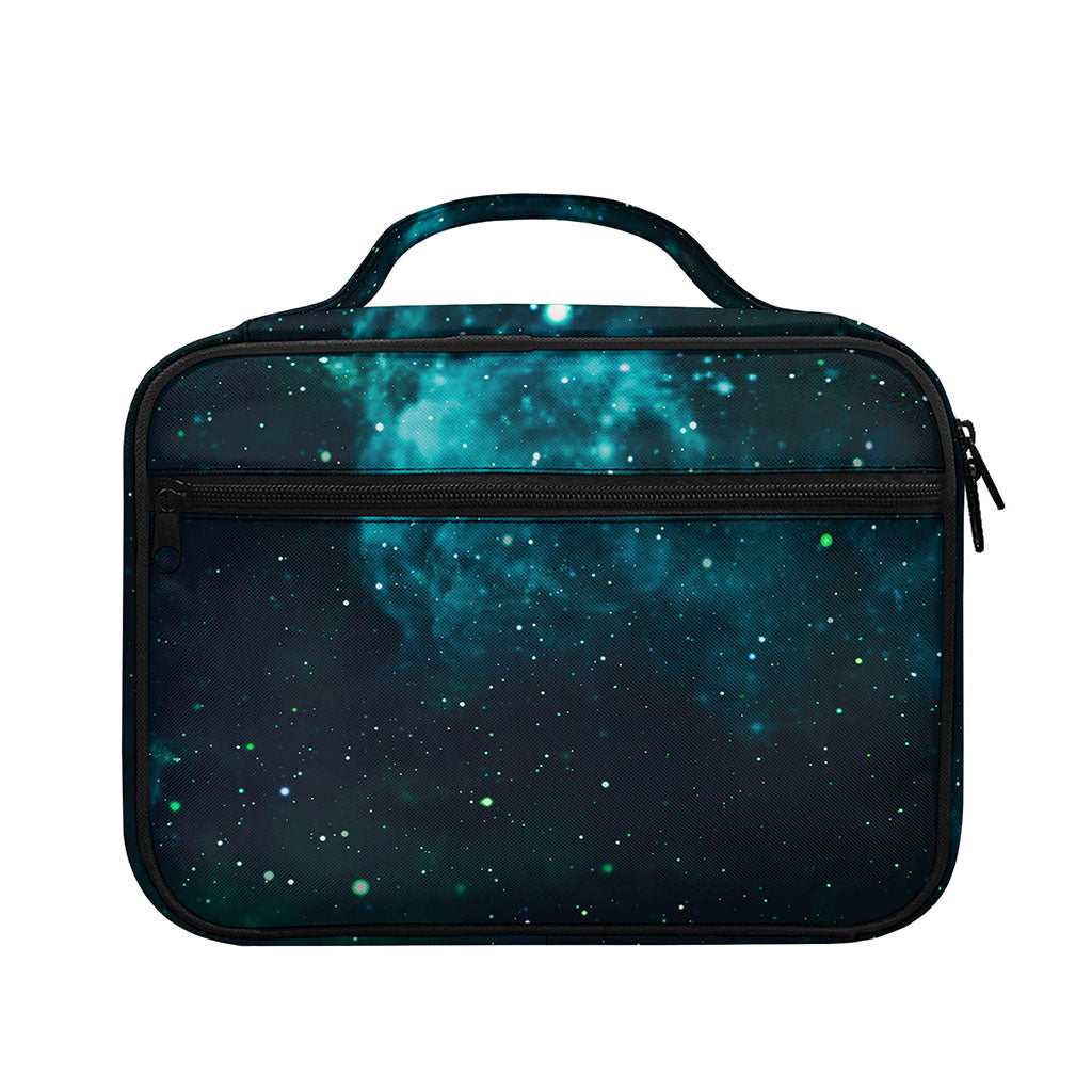 Dark Teal Galaxy Space Print Briefcase Bible Bag