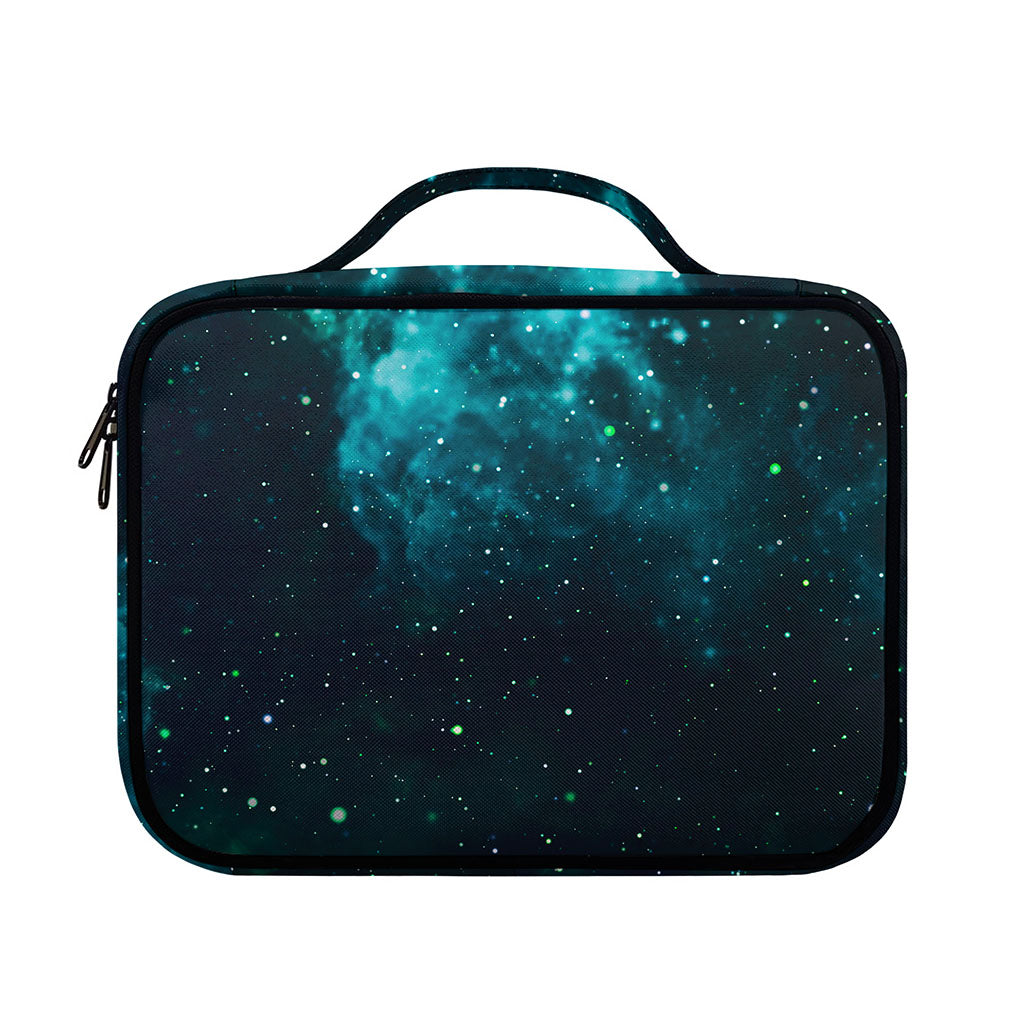 Dark Teal Galaxy Space Print Briefcase Bible Bag