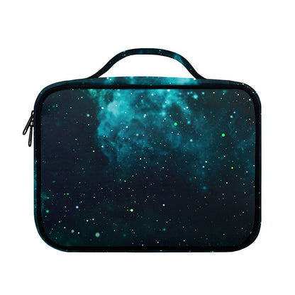 Dark Teal Galaxy Space Print Briefcase Bible Bag